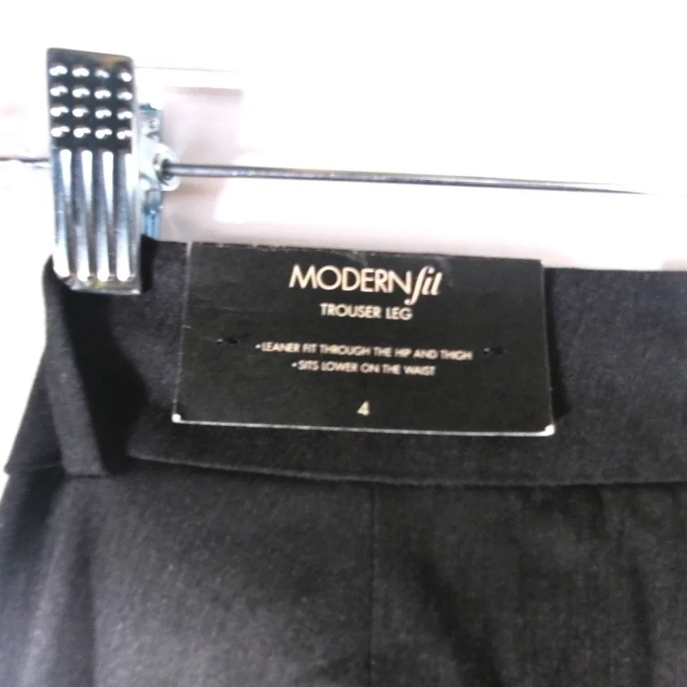 Ann Taylor Womens 4 Modern Fit Trouser Leg Gray Dress Pants Professional NWT - Picture 10 of 11